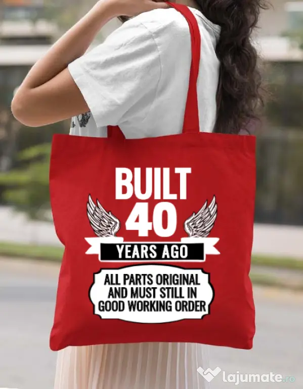 Sacosa din panza Original parts Rosu