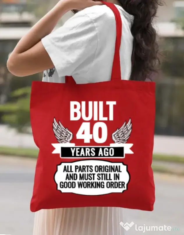 Sacosa din panza Original parts Rosu