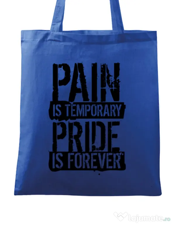 Sacosa din panza Pain and pride Albastru regal