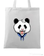 Sacosa din panza Panda Sailor Alb