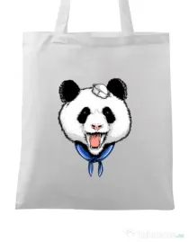 Sacosa din panza Panda Sailor Alb