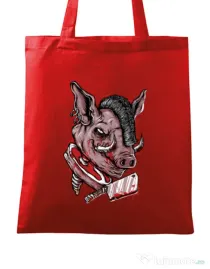 Sacosa din panza Pig Saw Rosu