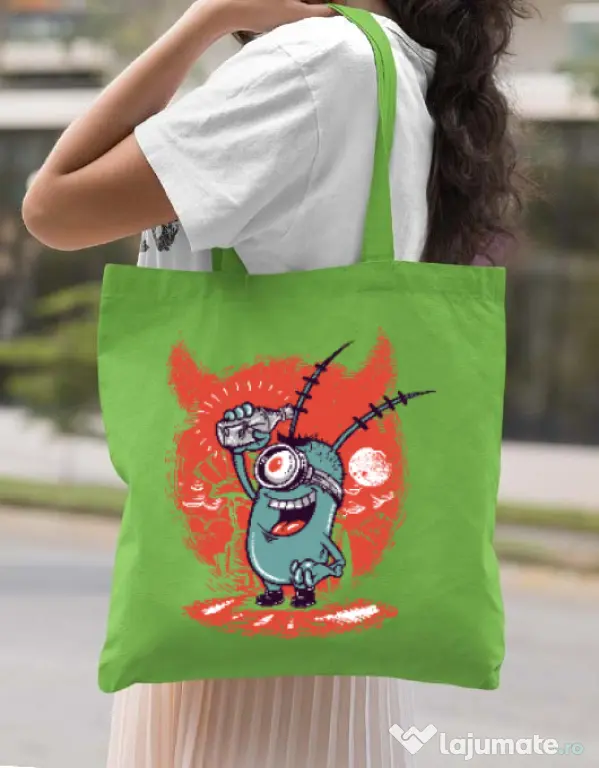 Sacosa din panza Plankton Verde mar