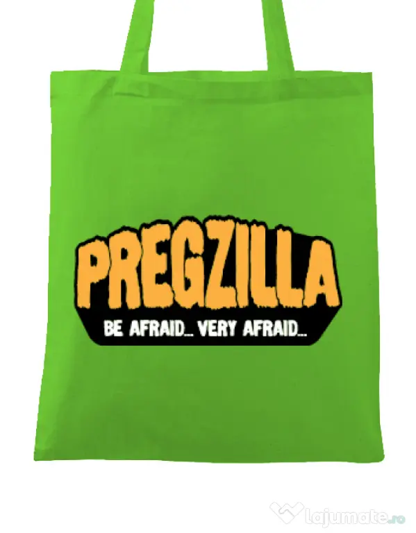 Sacosa din panza Pregzilla Verde mar