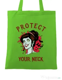 Sacosa din panza Protect your neck Verde mar