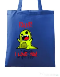 Sacosa din panza Rawr Albastru regal