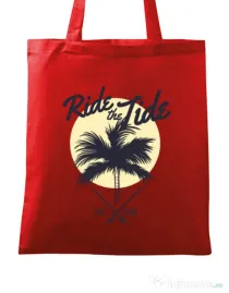 Sacosa din panza Ride the tide Rosu