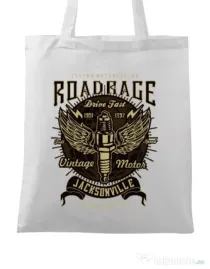 Sacosa din panza Road Rage Alb