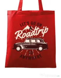 Sacosa din panza Roadtrip Rosu