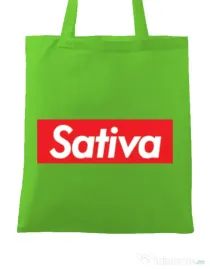 Sacosa din panza Sativa Verde mar