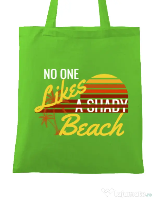 Sacosa din panza Shady beach Verde mar