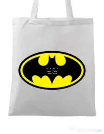 Sacosa din panza Six pack Batman Alb