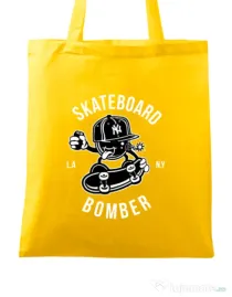 Sacosa din panza Skateboard Bomber Galben
