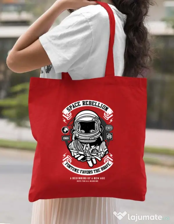Sacosa din panza Space Rebellion Rosu