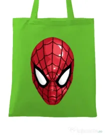 Sacosa din panza Spiderman mask Verde mar