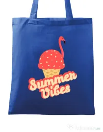 Sacosa din panza Summer Vibes Albastru regal
