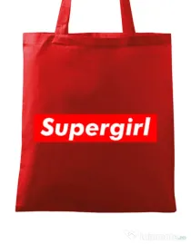 Sacosa din panza Supergirl Rosu