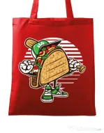 Sacosa din panza Taco Rosu