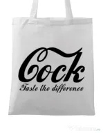 Sacosa din panza Taste the difference Alb