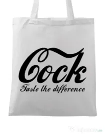 Sacosa din panza Taste the difference Alb