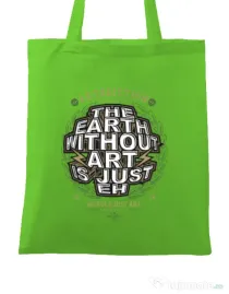 Sacosa din panza The Earth Without Art Verde mar