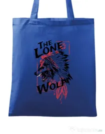 Sacosa din panza The lone wolf Albastru regal