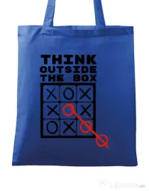 Sacosa din panza Think outside the box Albastru regal