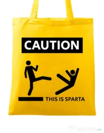 Sacosa din panza This is Sparta Galben