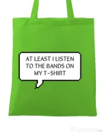 Sacosa din panza T-shirt band Verde mar