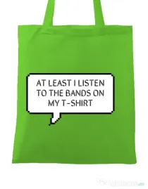 Sacosa din panza T-shirt band Verde mar
