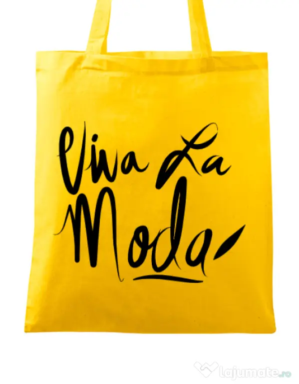 Sacosa din panza Viva la moda Galben