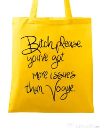 Sacosa din panza Vogue issues Galben