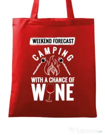 Sacosa din panza Weekend forecast Rosu