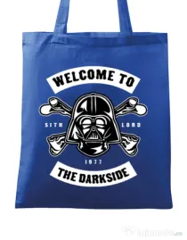 Sacosa din panza Welcome To The Darkside Albastru regal