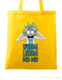 Sacosa din panza Wubba Lubba Dub Dub Galben