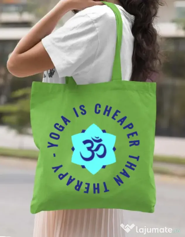 Sacosa din panza Yoga is cheaper Verde mar