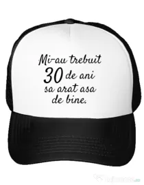 Sapca personalizata 30 de ani Alb