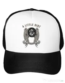 Sapca personalizata A little dirt Alb