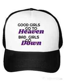 Sapca personalizata Bad girls go down Alb
