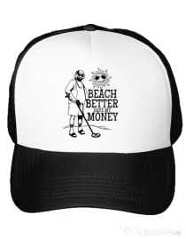 Sapca personalizata Beach better have my money Alb