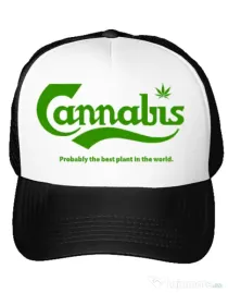 Sapca personalizata Cannabis Alb