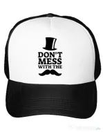 Sapca personalizata Do not mess with the moustache Alb