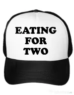 Sapca personalizata Eating for two Alb