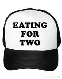 Sapca personalizata Eating for two Alb