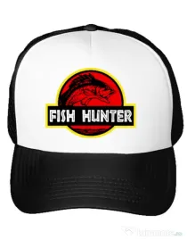 Sapca personalizata Fish hunter Alb