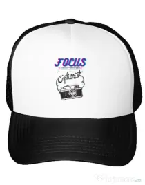 Sapca personalizata Focus and than Capture it Alb