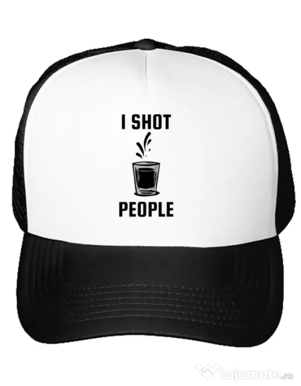 Sapca personalizata I shot people Alb