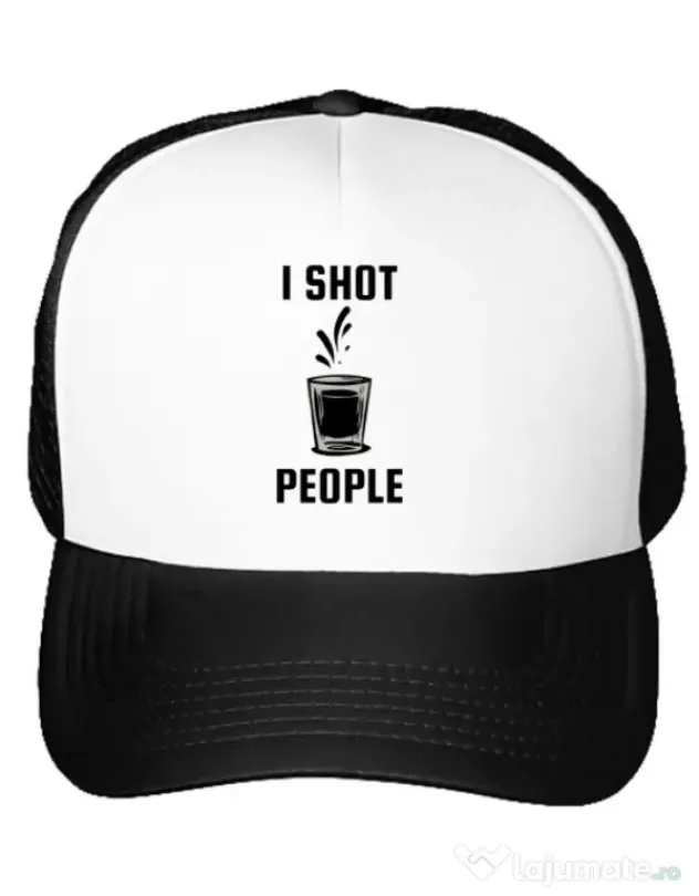 Sapca personalizata I shot people Alb