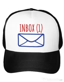 Sapca personalizata Inbox Alb