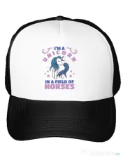 Sapca personalizata Just a unicorn Alb 